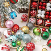44PCS Bolinhas de Natal Decoração para Árvore - 44PCS Bolinhas de Natal Decoração para Árvore - 44Pcs-A - Polideia